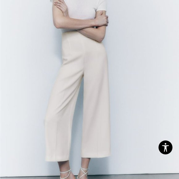 ZARA Culottes - Cotton Trousers in US Size Small or Aust 8-10 - Picture 6 of 8